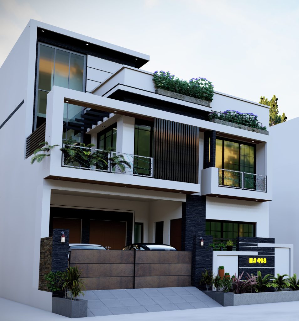 Modern House Design in Gulberg Green Islamabad by Diamond Architects